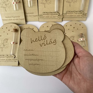 Bababejelentő, Baba - mama, Babaemlékek, Bababejelentők, Gravírozás, pirográfia, MESKA