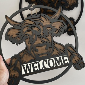 Bocis kopogtató, Otthon & Életmód, Dekoráció, Ajtó- és ablak dekoráció, Ajtódísz & Kopogtató, Gravírozás, pirográfia, MESKA