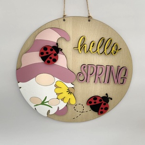 Tavaszi manós táblák - otthon & életmód - dekoráció - ajtó- és ablak dekoráció - ajtódísz & kopogtató - Meska.hu