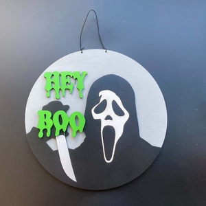 Halloween dekoráció falra vagy ajtóra, Otthon & Életmód, Dekoráció, Halloween, Halloweeni dekoráció, Gravírozás, pirográfia, MESKA