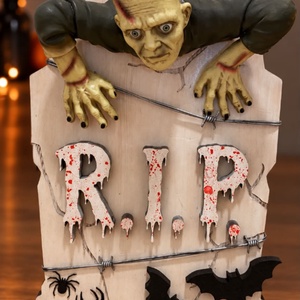 Halloween sírkő zombi dekor - otthon & életmód - dekoráció - halloween - halloweeni dekoráció - Meska.hu