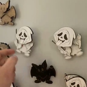 Halloween mozgó hűtőmágnes - Meska.hu