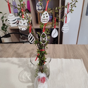 Húsvéti tojásfa díszek - otthon & életmód - dekoráció - fali és függő dekoráció - függődísz - Meska.hu