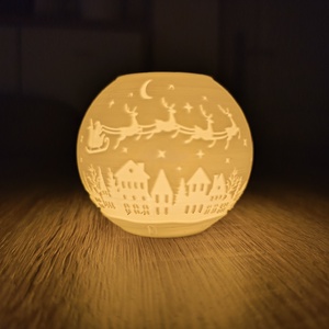 Karácsonyi témájú mécsestartó  - Meska.hu