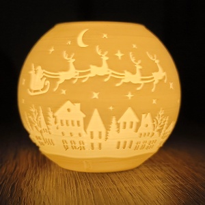 Karácsonyi témájú mécsestartó  - karácsony - karácsonyi lakásdekoráció - karácsonyi lakásdíszek - Meska.hu