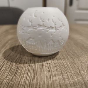 Karácsonyi témájú mécsestartó  - karácsony - karácsonyi lakásdekoráció - karácsonyi lakásdíszek - Meska.hu