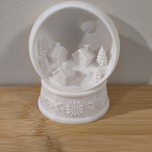 Karácsonyi falus mécsestartó  - karácsony - karácsonyi lakásdekoráció - karácsonyi lakásdíszek - Meska.hu