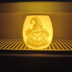 Halloweeni dekor mécsestartó - Meska.hu