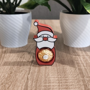 Mikulás Ferrero Rocher tartó, Karácsony, Karácsonyi lakásdekoráció, Karácsonyi manók, figurák, , MESKA