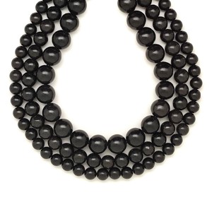 Shungit golyó 6-7mm  ékszerkészítő alapanyag (füzér), Kellékek & szerszámok, Ásvány alapanyag, Ásványfüzér, , MESKA