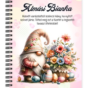 Személyre szabható - Tojás festő Húsvéti manó mintás A5-ös füzet, Otthon & Életmód, Papír, írószer, Jegyzetfüzet & Napló, , MESKA