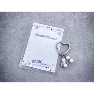 Szeretlek Óvó néni kulcstartó tejkvarccal, Táska & Tok, Kulcstartó & Táskadísz, Kulcstartó, , MESKA