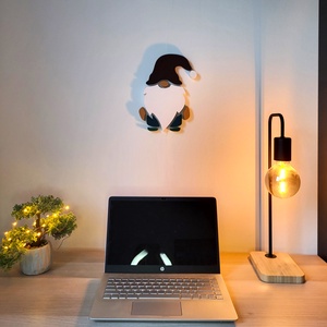 Karácsonyi manó fali dekor - otthon & életmód - dekoráció - kép & falikép - 3d képek - Meska.hu