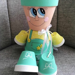 cserépfigura - otthon & életmód - dekoráció - virágdísz és tartó - cserép & kaspó - Meska.hu