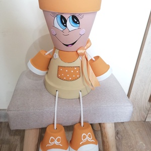 Cserépfigura narancssárga  - otthon & életmód - dekoráció - dísztárgy - Meska.hu