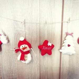 Karácsonyi filc dísz csomag  - karácsony - karácsonyi lakásdekoráció - karácsonyfadíszek - Meska.hu