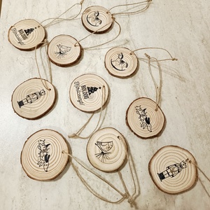 Karácsonyi függő díszek  - karácsony - karácsonyi lakásdekoráció - karácsonyfadíszek - Meska.hu