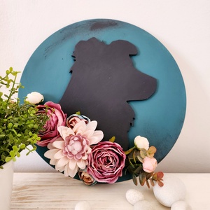 Virágos kutya dekoráció - Border collie - Meska.hu