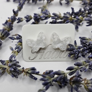 Epoxy fülbevalók - ékszer - fülbevaló - pötty fülbevaló - Meska.hu