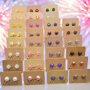 Epoxy fülbevaló - ékszer - fülbevaló - pötty fülbevaló - Meska.hu