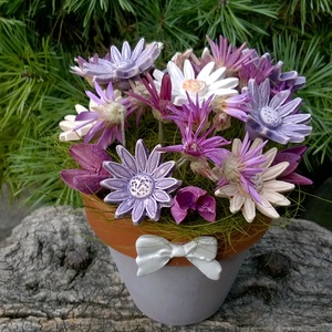 AKCIÓS!Szeretettel! Kerámia Virágok  Kaspóban -  - Meska.hu