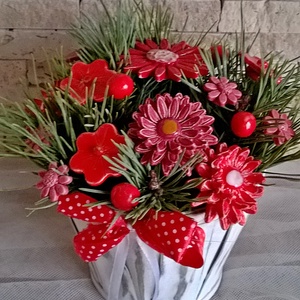 A  Klasszikus,Romantikus!  Kerámia Virágok Kaspóban -  - Meska.hu