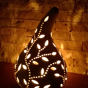 ,Apró Leveles Lopótök Formájú Kerámia Mécses tartó -  - Meska.hu