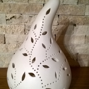 ,Apró Leveles Lopótök Formájú Kerámia Mécses tartó -  - Meska.hu