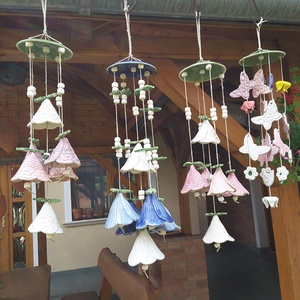 ,Púder Színek HangjátékaKerámia Szélcsengő  -  - Meska.hu