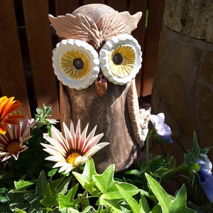 ,Nagy Kerti BagolyKerámia Lakás,Kerti Dísz -  - Meska.hu