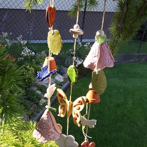 ,Kerti PartiKerámia Szélcsengő  -  - Meska.hu