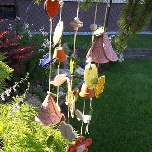 ,Kerti PartiKerámia Szélcsengő  -  - Meska.hu