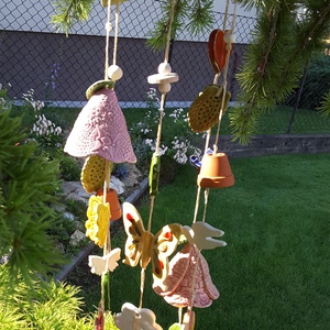 ,Kerti PartiKerámia Szélcsengő  -  - Meska.hu