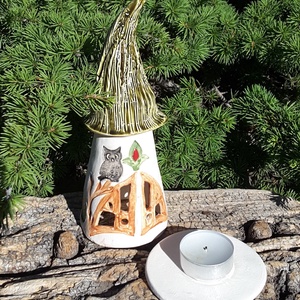  Kerámia Manóház, Mécsestartó (B) - otthon & életmód - ház & kert - kerti dísz - Meska.hu