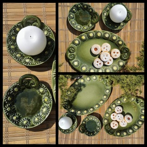 ,Vintage 2db  Kerámia mécsestartó - otthon & életmód - gyertya, illat, aroma - gyertyatartó - Meska.hu