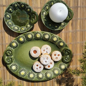 ,Vintage 2db  Kerámia mécsestartó - otthon & életmód - gyertya, illat, aroma - gyertyatartó - Meska.hu