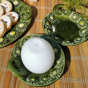 ,Vintage 2db  Kerámia mécsestartó - otthon & életmód - gyertya, illat, aroma - gyertyatartó - Meska.hu