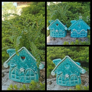 , Házikós Kerámia kaspó(B) - otthon & életmód - dekoráció - virágdísz és tartó - cserép & kaspó - Meska.hu