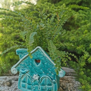 , Házikós Kerámia kaspó(B) - otthon & életmód - dekoráció - virágdísz és tartó - cserép & kaspó - Meska.hu