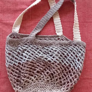 Nagy horgolt cekker/ szatyor  - táska & tok - bevásárlás & shopper táska - shopper, textiltáska, szatyor - Meska.hu