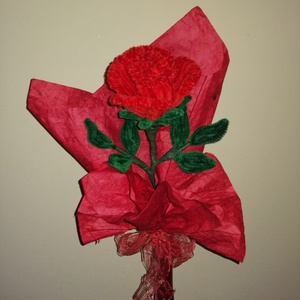 Zsenília vörös rózsa, Otthon & Lakás, Dekoráció, Virágdísz és tartó, Csokor & Virágdísz, , MESKA