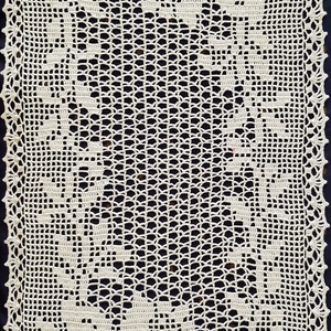 horgolt terítő, csipke 76 cm futó - otthon & életmód - dekoráció - Meska.hu