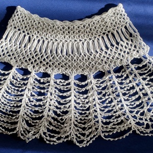 Horgolt fehér, modern boleró, vállkendő, poncsó - esküvő - kiegészítők - bolero és válltakaró - Meska.hu