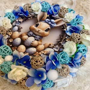 Húsvéti ajtó kopogtató - ünnepi díszek, dekorációk - húsvéti díszek és dekorációk - húsvéti ajtódísz, kopogtató - Meska.hu