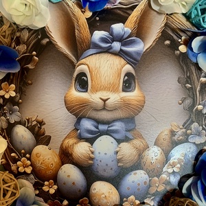 Húsvéti ajtó kopogtató - ünnepi díszek, dekorációk - húsvéti díszek és dekorációk - húsvéti ajtódísz, kopogtató - Meska.hu