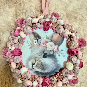 Húsvéti ajtó kopogtató - ünnepi díszek, dekorációk - húsvéti díszek és dekorációk - húsvéti ajtódísz, kopogtató - Meska.hu