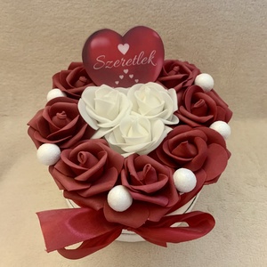 �Szeretlek örök rózsa box, Otthon & Életmód, Dekoráció, Asztal és polc dekoráció, Díszdoboz, , MESKA