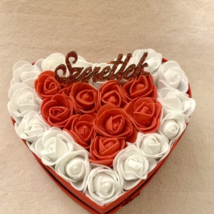 Valentin napi örök rózsa box - otthon & életmód - dekoráció - asztal és polc dekoráció - díszdoboz - Meska.hu