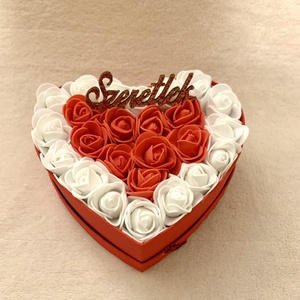 Valentin napi örök rózsa box - otthon & életmód - dekoráció - asztal és polc dekoráció - díszdoboz - Meska.hu