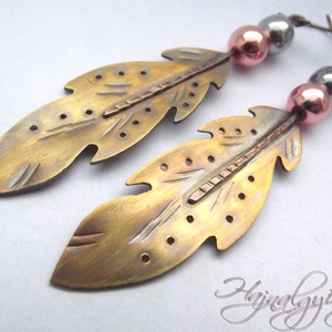 Toll - fülbevaló - ékszer - fülbevaló - lógó fülbevaló - Meska.hu